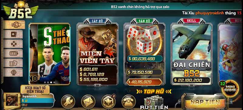 b52 club có nhiều tựa game đổi thưởng cực hấp dẫn