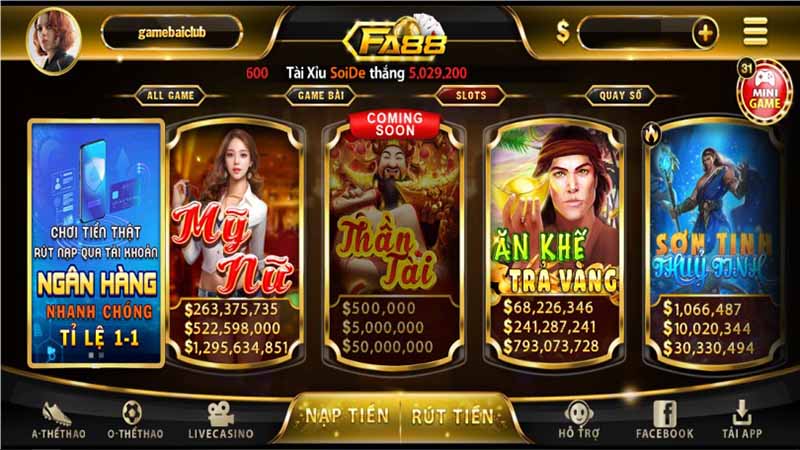 fa88 cung cấp đa dạng các tựa game