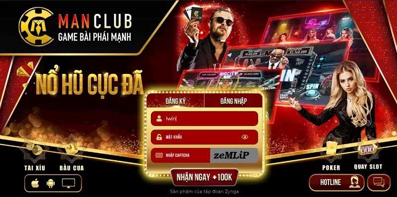 Game Slot nổ hũ trúng lớn tại Man Club