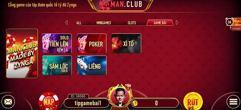 Giao diện Web Man Club bắt mắt ấn tượng