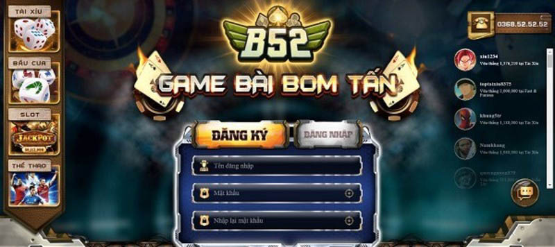 hướng dẫn đăng ký tài khoản game b52 club