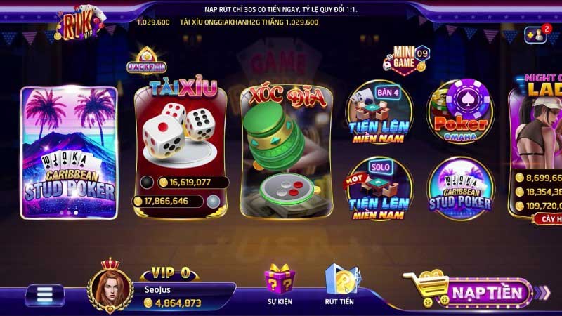 rikvip là cổng game có hàng loạt ưu điểm hấp dẫn người chơi