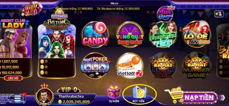 bật mí các bước nạp tiền tại cổng game rikvip