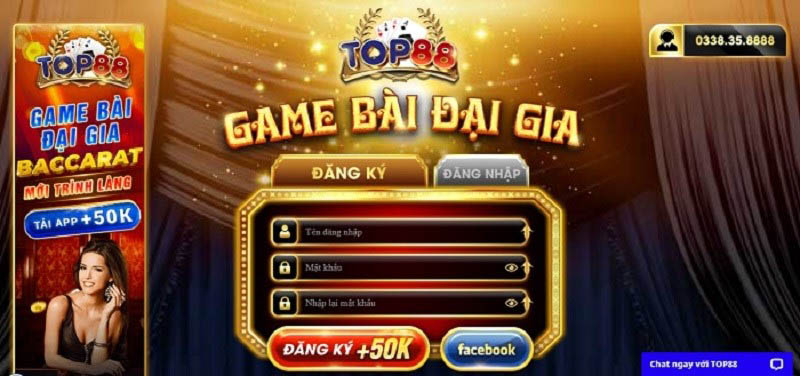 Các bước đăng ký tài khoản Top88 cho tân thủ