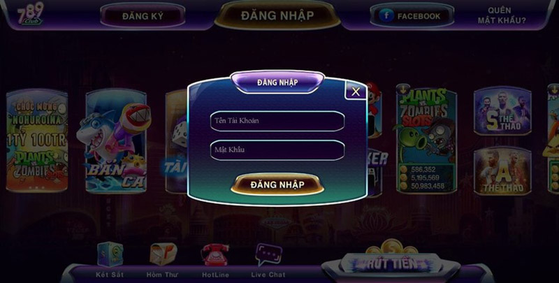 Đăng nhập tài khoản game bài đổi thưởng online tại 789 Club