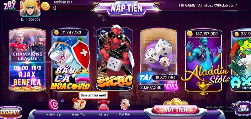 Đa dạng Game bài đổi thưởng online