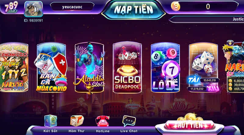 nạp tiền nhanh tại cổng game 789club