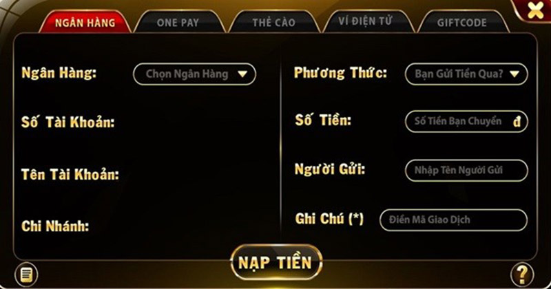 Nạp tiền tại Go88 nhanh chóng thông qua ngân hàng