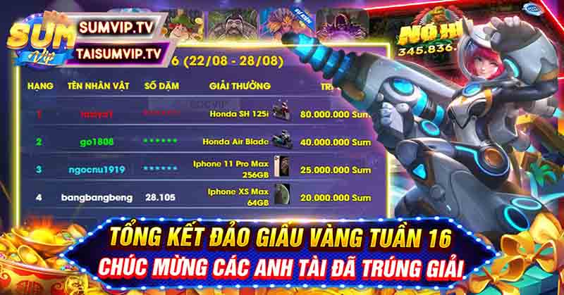 vinh danh top #4 đảo giấu vàng với sumvip tv