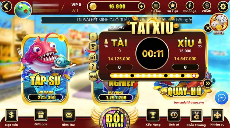 game tài xỉu của cổng game có mức thưởng hấp dẫn với người chơi