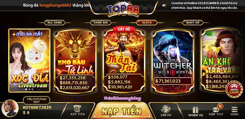 top88 đẳng cấp game no hu thời thượng